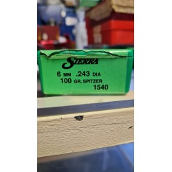 Sierra 6mm 100gr spitzer (100) box is open
